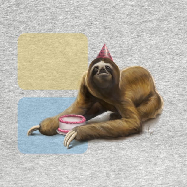 Sloth with Cake by StudioCatawampus